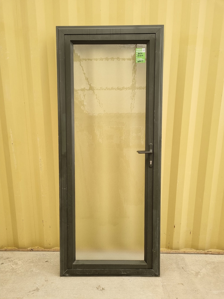 Aluminium & Glass Single Door 860 W x 2140 H  [#4607  SF] Joinery Recycle