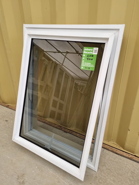 Aluminium Window White  600 W  x 800  H  [#5098] Joinery Recycle