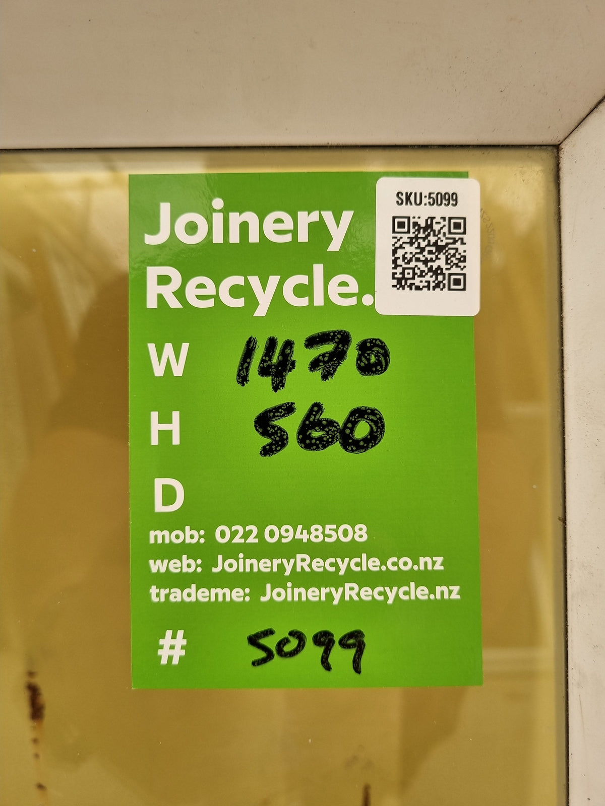 Aluminium Window White  1470 W  x  560 H  [#5099] Joinery Recycle
