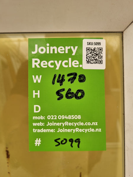 Aluminium Window White  1470 W  x  560 H  [#5099] Joinery Recycle