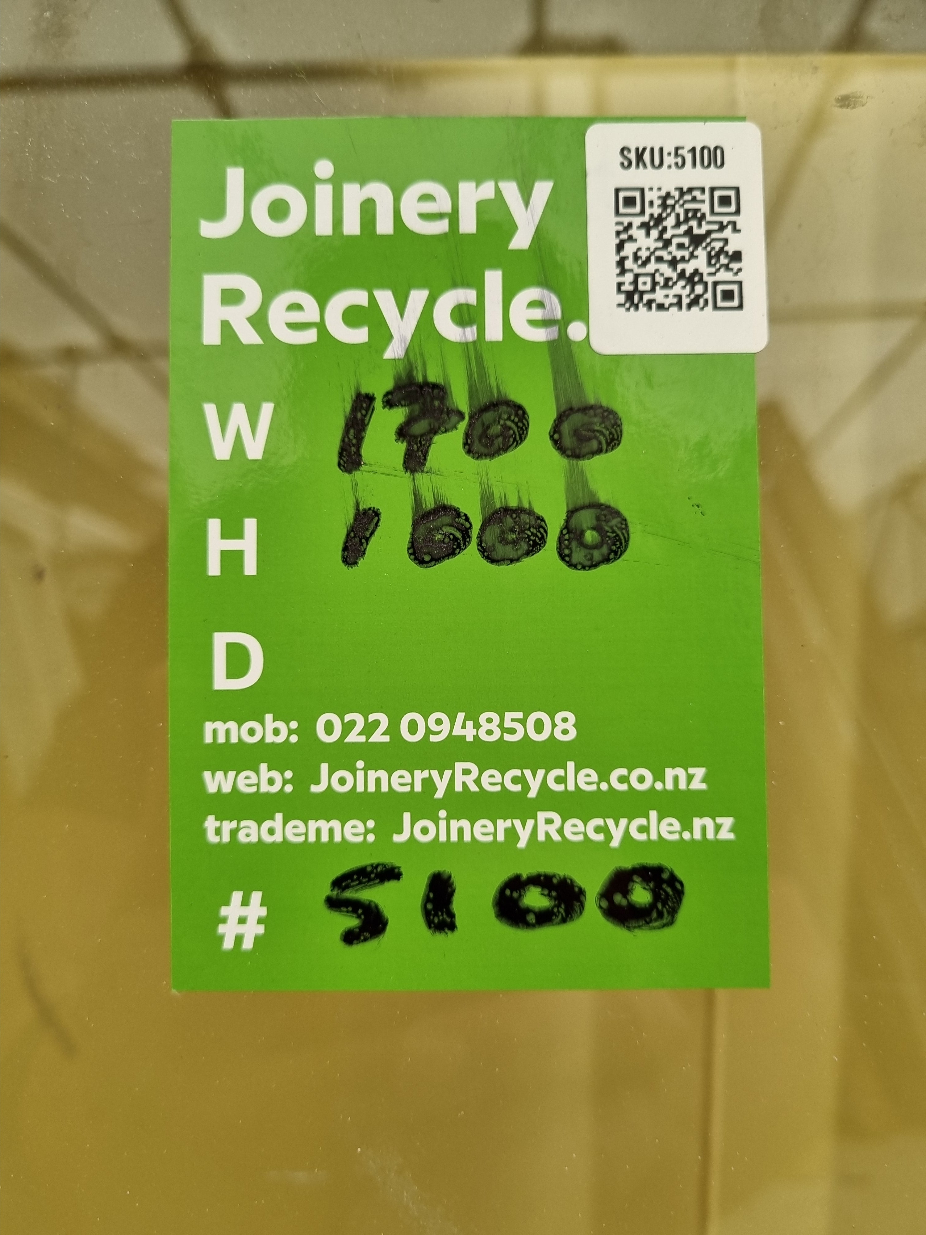 Aluminium Window Grey  1700 W  x 1000 H [#5100] Joinery Recycle