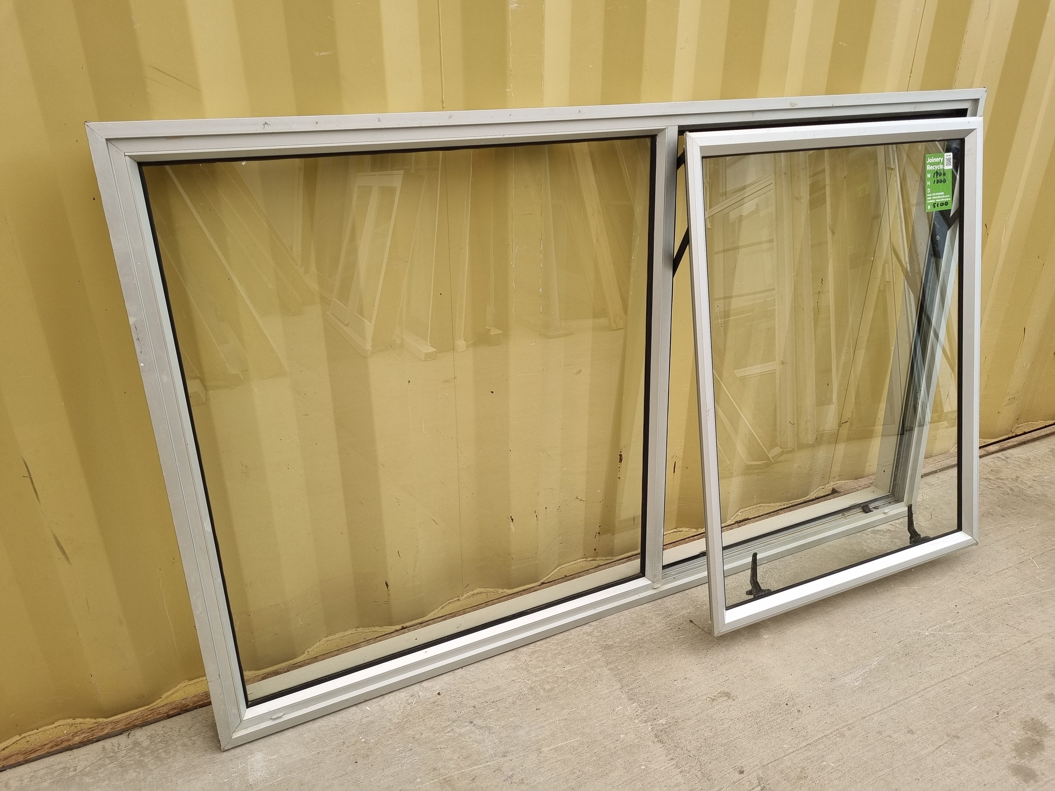 Aluminium Window Grey  1700 W  x 1000 H [#5100] Joinery Recycle