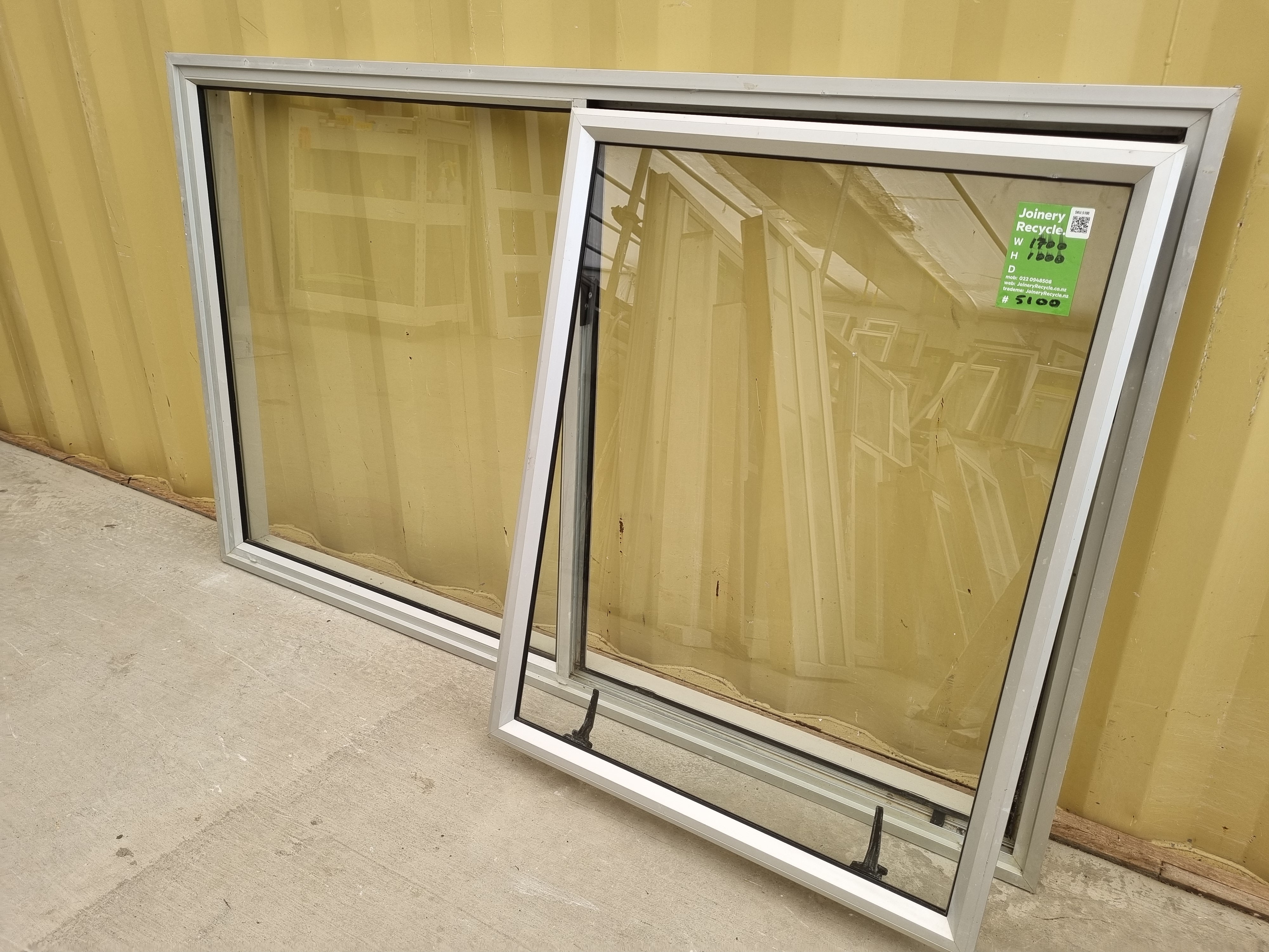 Aluminium Window Grey  1700 W  x 1000 H [#5100] Joinery Recycle