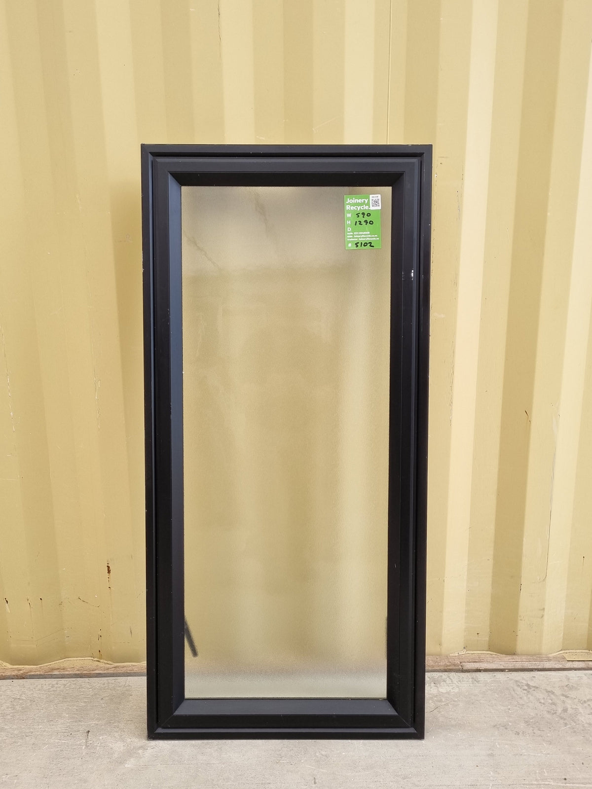 Aluminium Window Black  590W  x 1290 H [#5102] Joinery Recycle