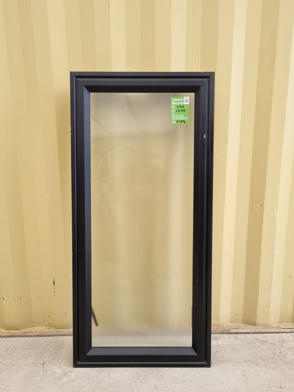 Aluminium Window Black  590W  x 1290 H [#5102] Joinery Recycle
