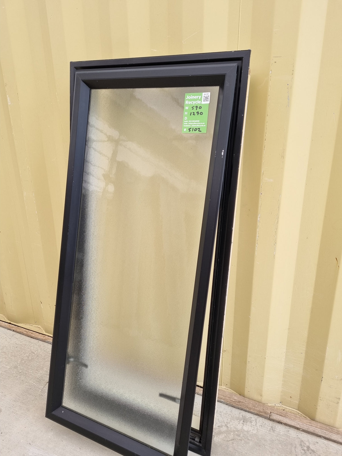 Aluminium Window Black  590W  x 1290 H [#5102] Joinery Recycle