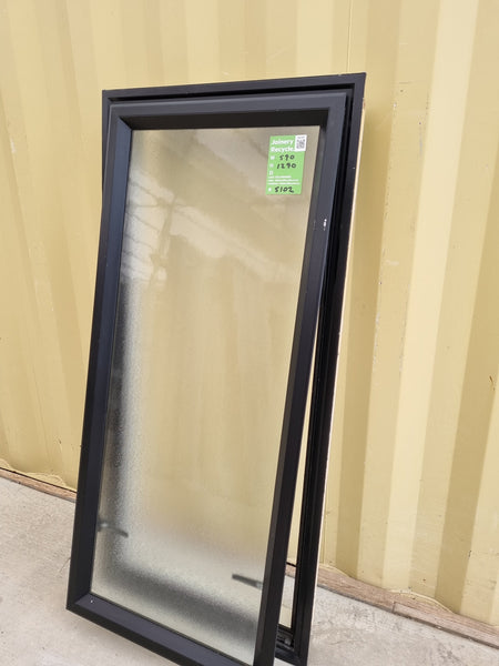 Aluminium Window Black  590W  x 1290 H [#5102] Joinery Recycle