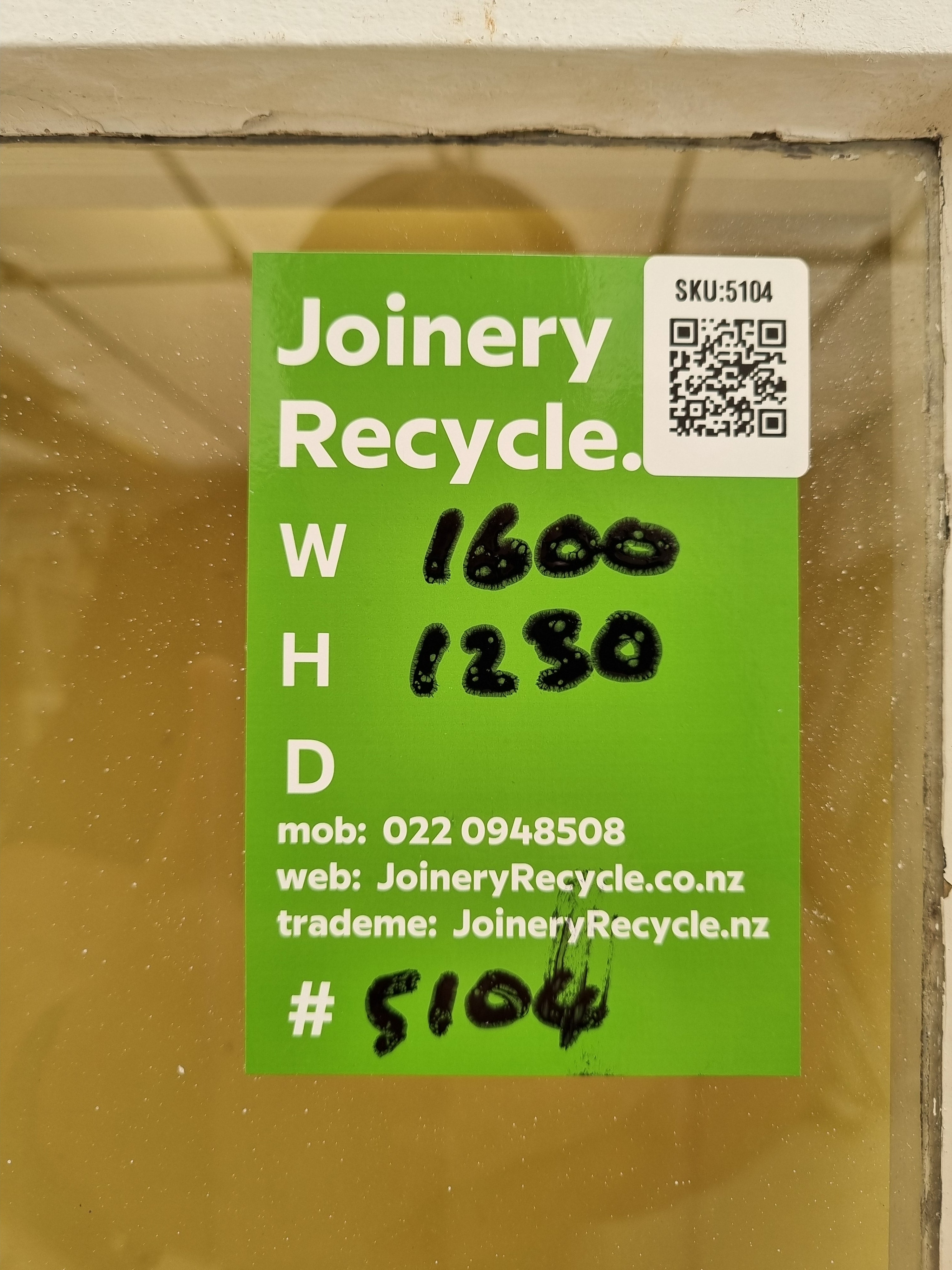 Wooden Window 1600 W x 1230 H [#5104] Joinery Recycle