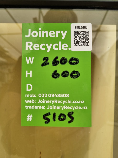 Aluminium Window Grey 2600 W  x 600 H [#5105] Joinery Recycle