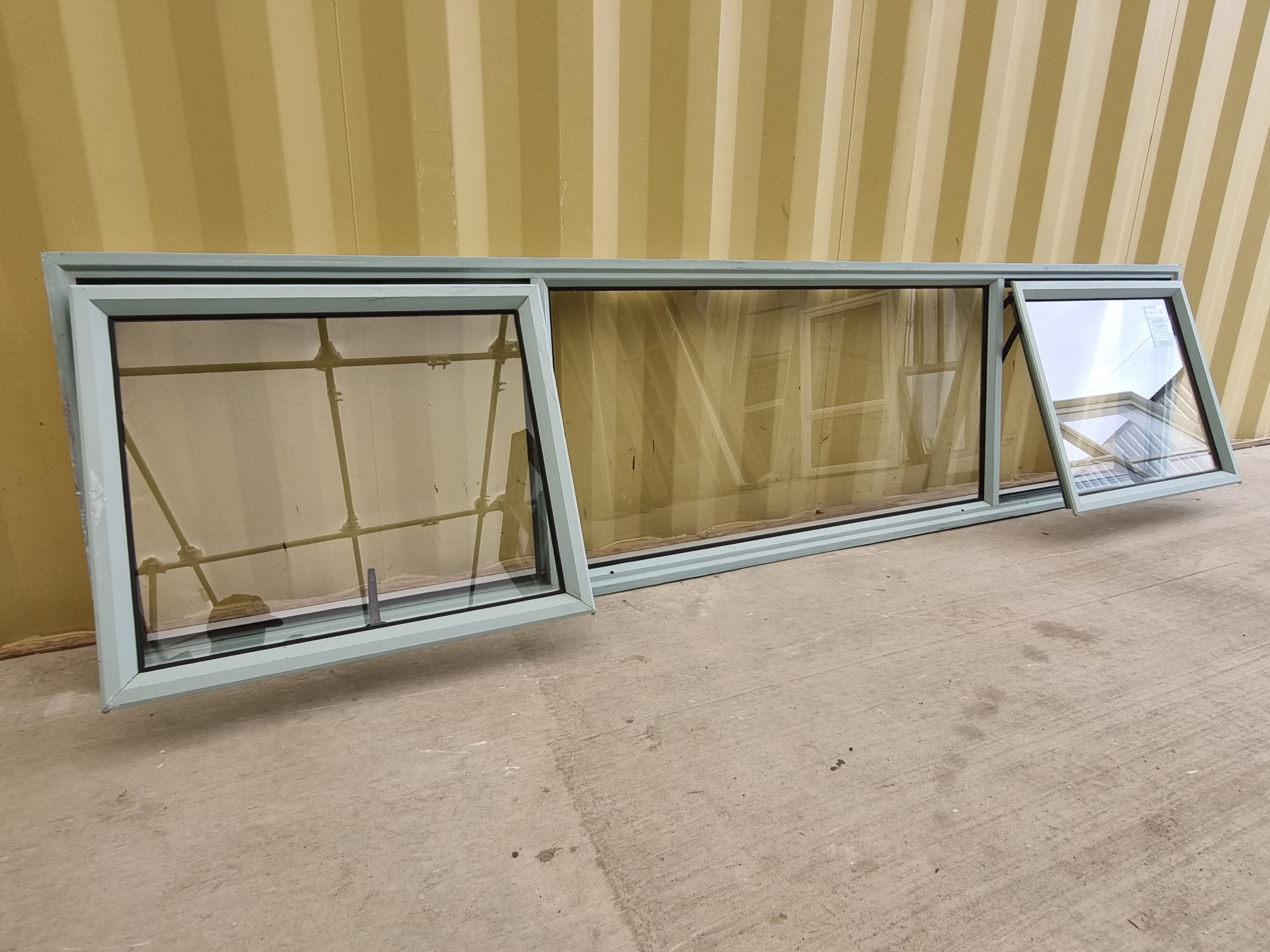 Aluminium Window Grey 2600 W  x 600 H [#5105] Joinery Recycle