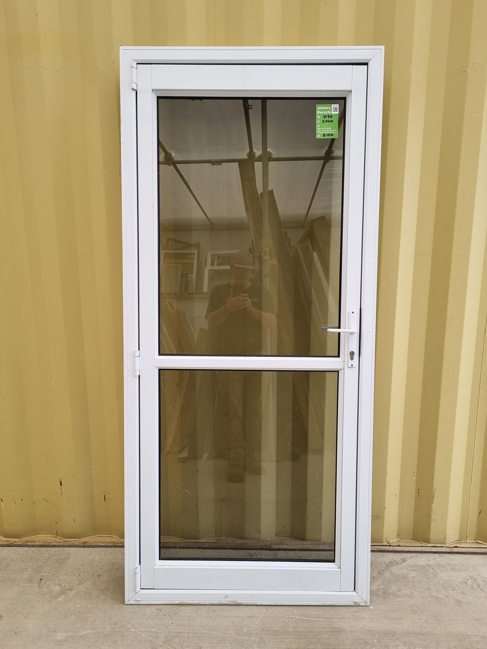 Aluminium & Glass Single Door  890 W x 2000 H  [#5106 SF] Joinery Recycle