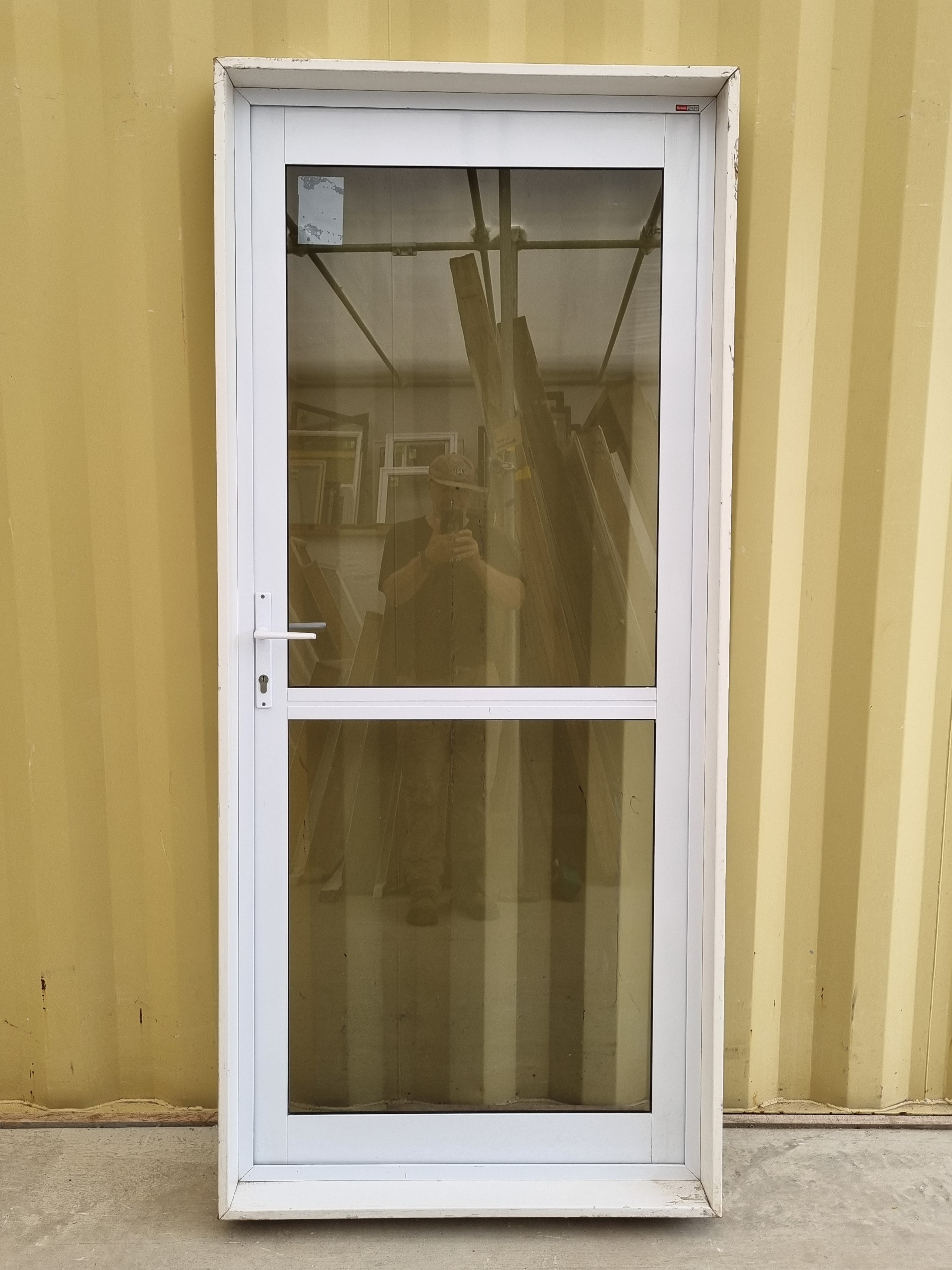 Aluminium & Glass Single Door  890 W x 2000 H  [#5106 SF] Joinery Recycle