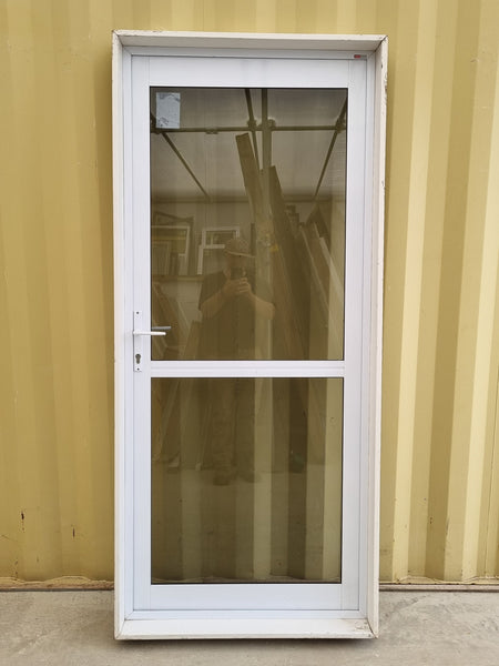 Aluminium & Glass Single Door  890 W x 2000 H  [#5106 SF] Joinery Recycle