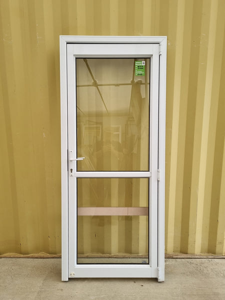 Aluminium & Glass Single Door 820 W x  2000 H  [#5107  SF] Joinery Recycle