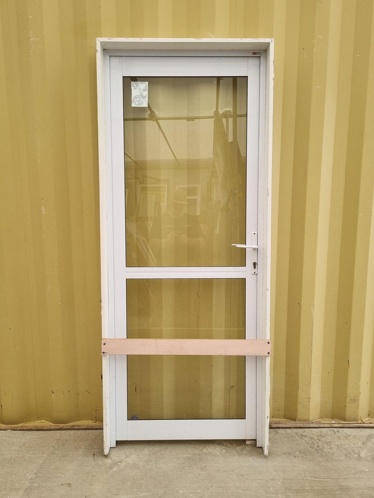 Aluminium & Glass Single Door 820 W x  2000 H  [#5107  SF] Joinery Recycle