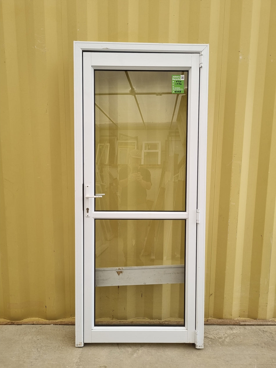Aluminium & Glass Single Door 830 W x 1990 H  [#5108  SF] Joinery Recycle