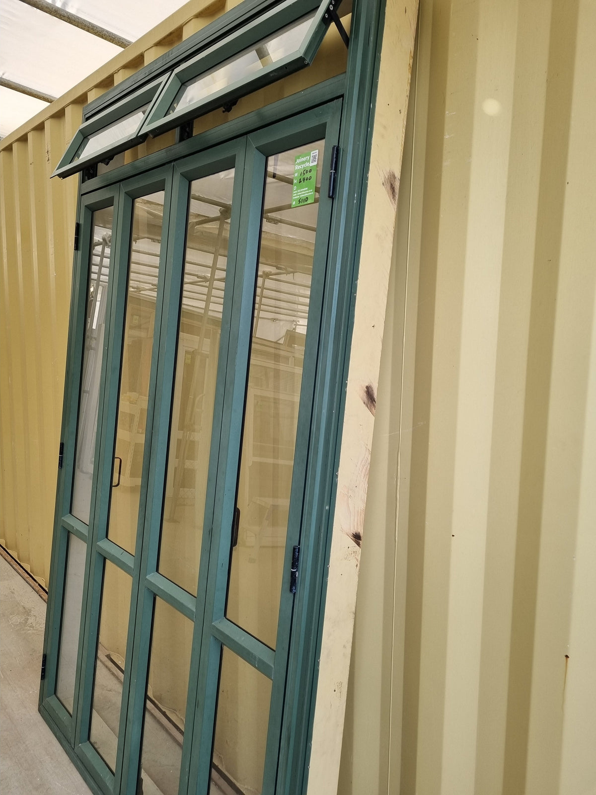 Aluminium Bifold Door with Top Light   1500 W x 2400 H [#5110] Joinery Recycle