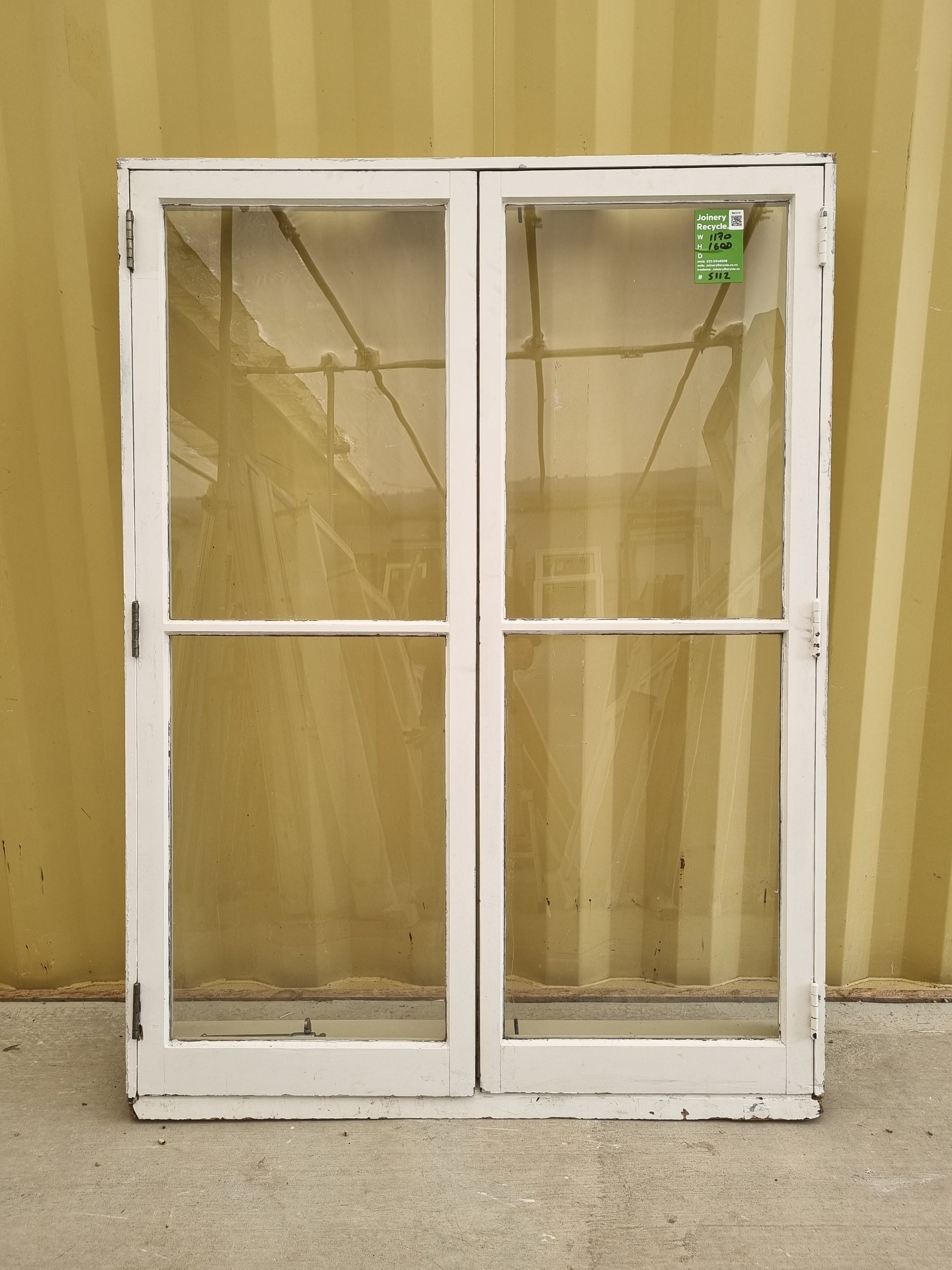 Vintage Double Casement Wooden Window 1170 W x 1600 H [#5112] Joinery Recycle