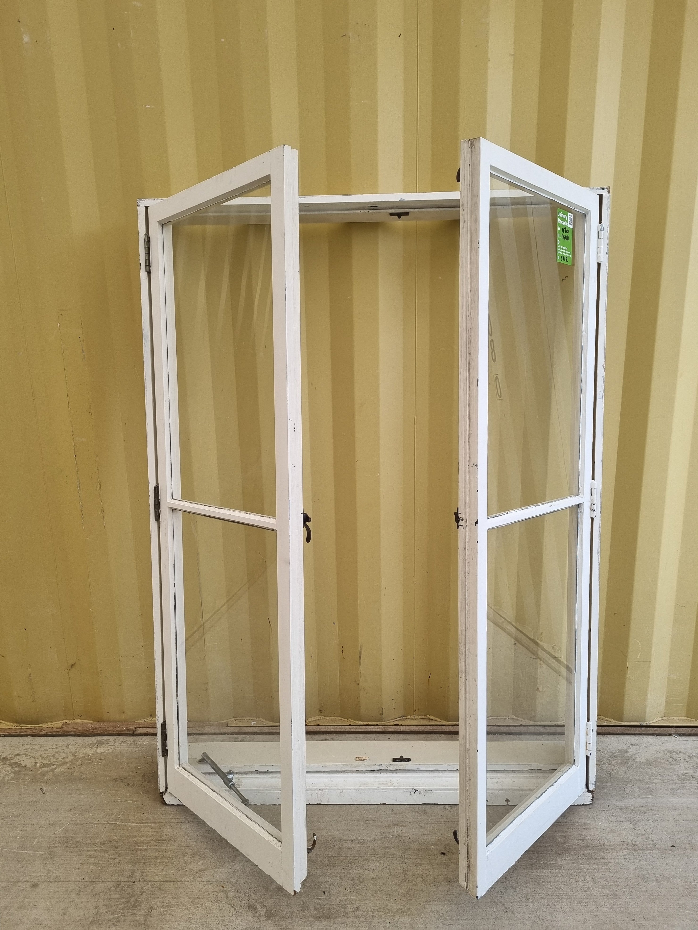 Vintage Double Casement Wooden Window 1170 W x 1600 H [#5112] Joinery Recycle