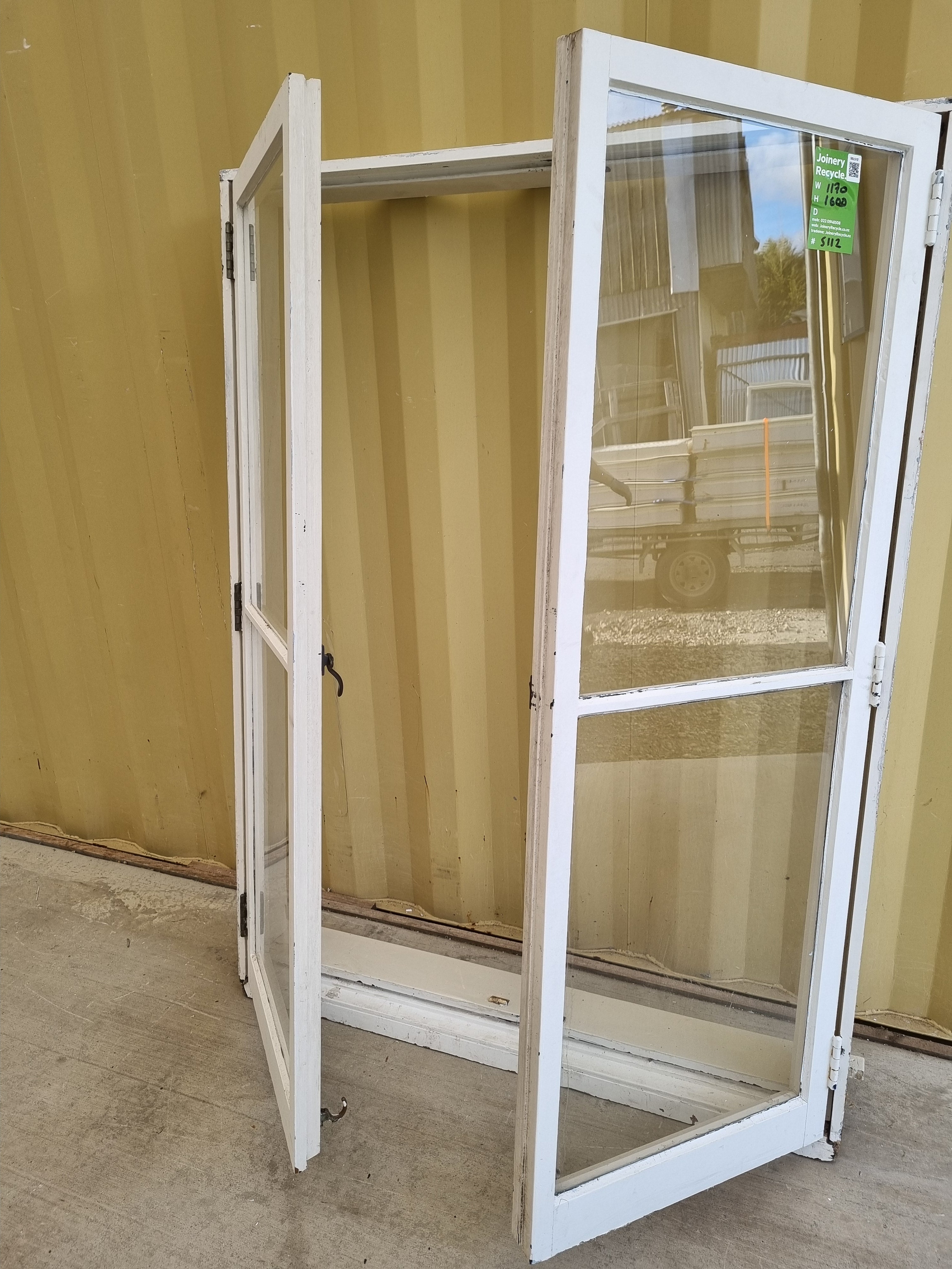 Vintage Double Casement Wooden Window 1170 W x 1600 H [#5112] Joinery Recycle