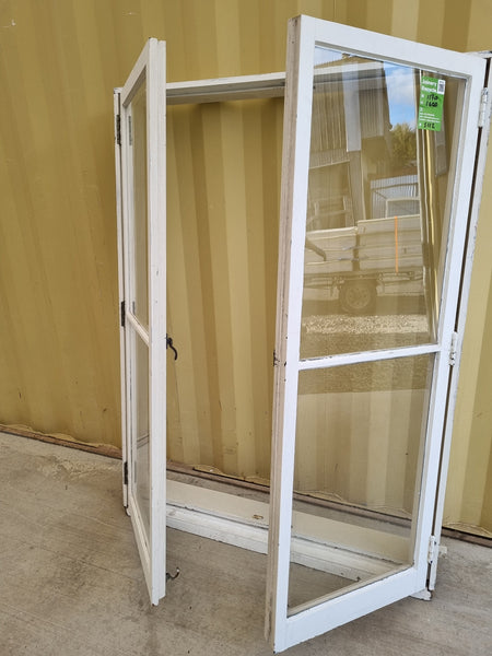 Vintage Double Casement Wooden Window 1170 W x 1600 H [#5112] Joinery Recycle