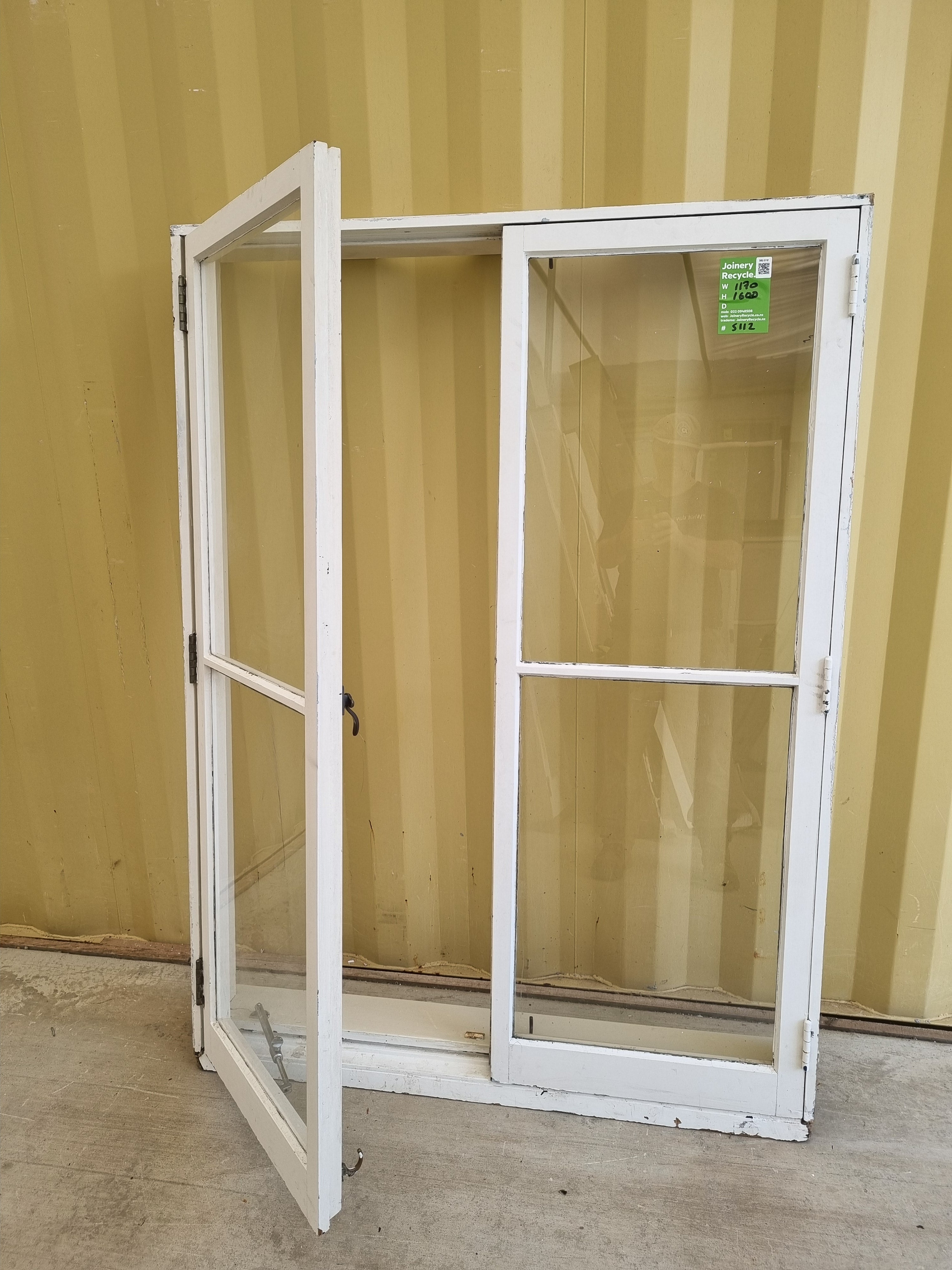 Vintage Double Casement Wooden Window 1170 W x 1600 H [#5112] Joinery Recycle