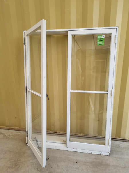 Vintage Double Casement Wooden Window 1170 W x 1600 H [#5112] Joinery Recycle