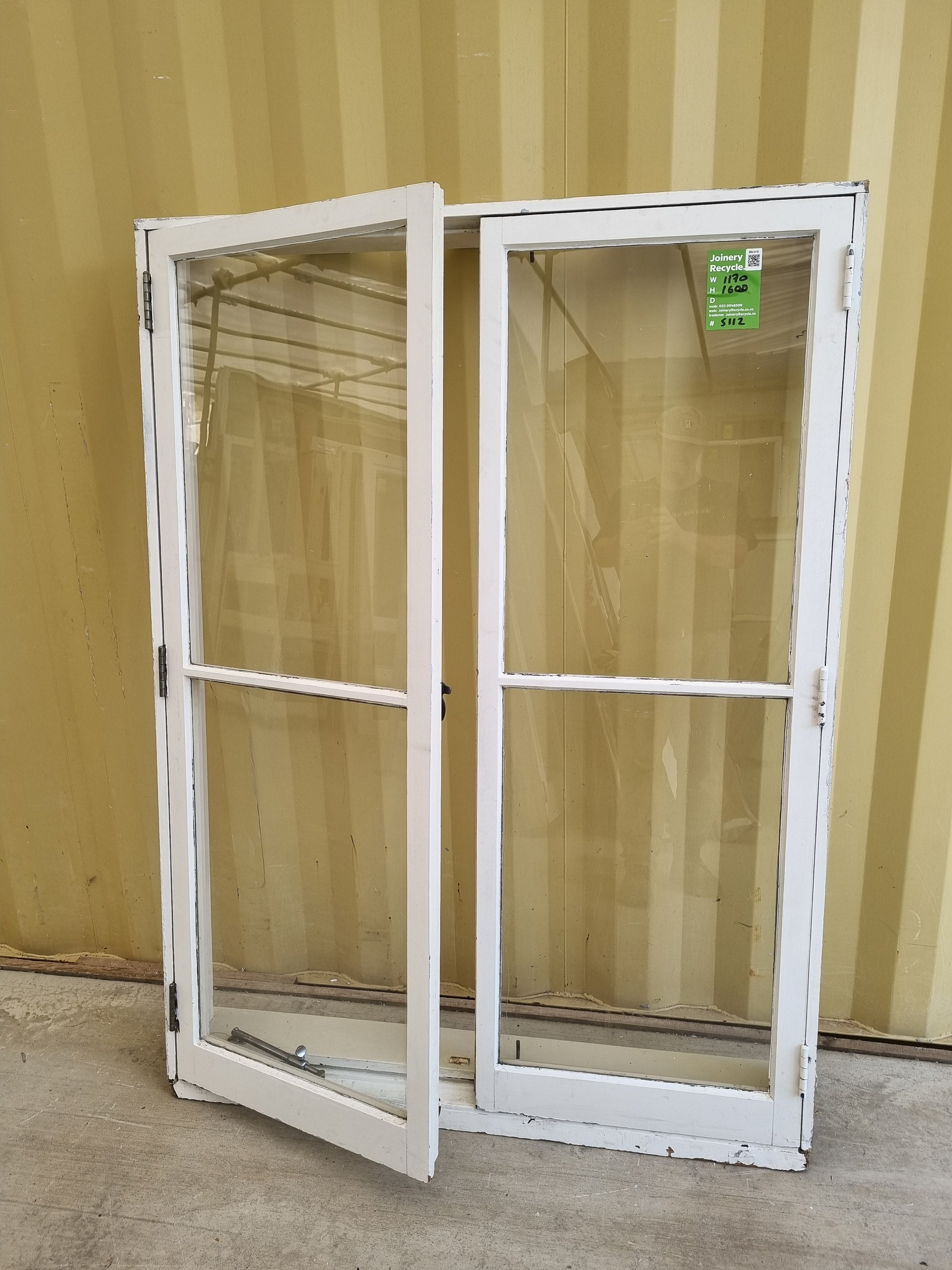 Vintage Double Casement Wooden Window 1170 W x 1600 H [#5112] Joinery Recycle
