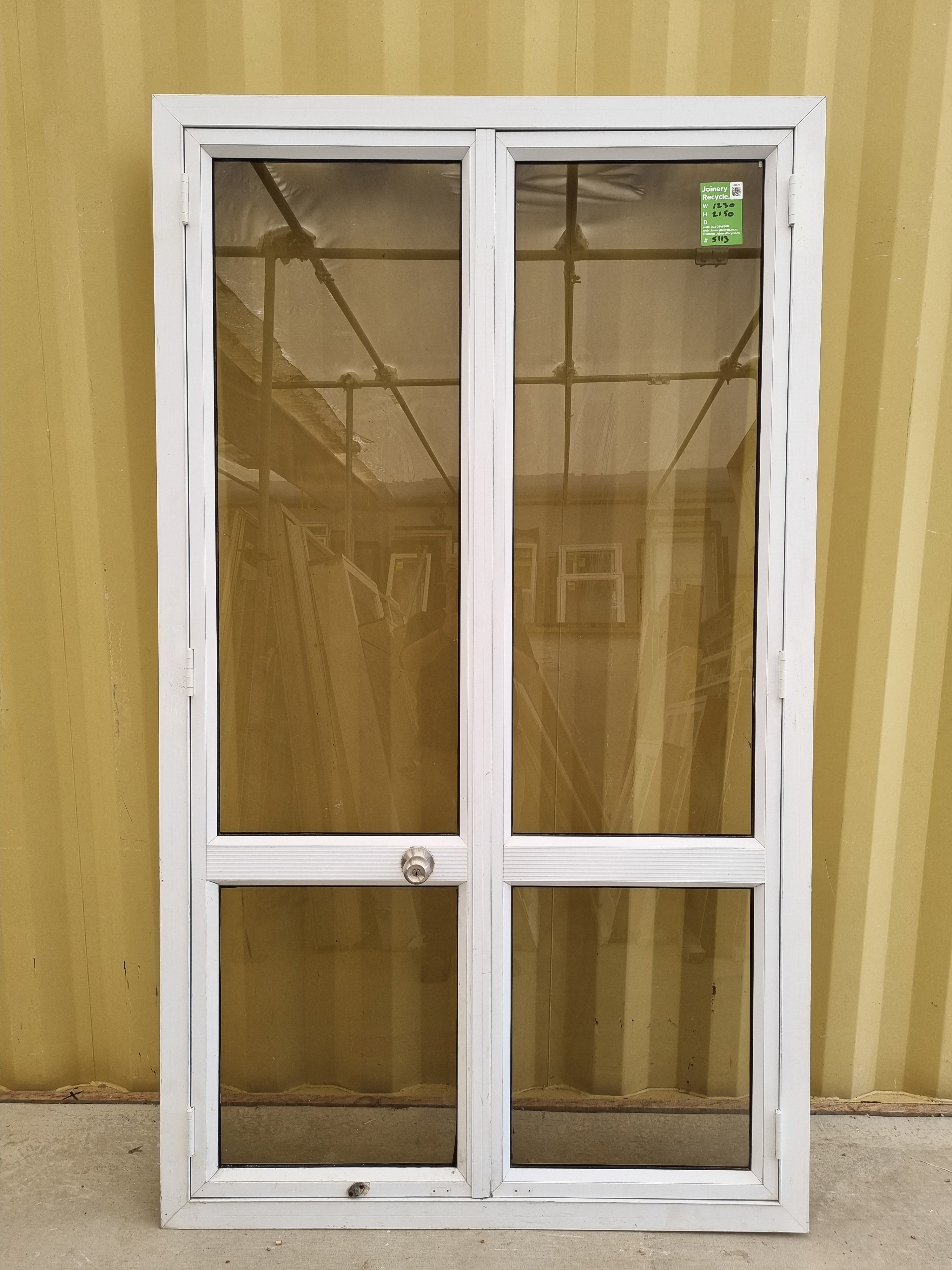 Aluminium French Door  1230 W x 2150 H [#5113 SF] Joinery Recycle