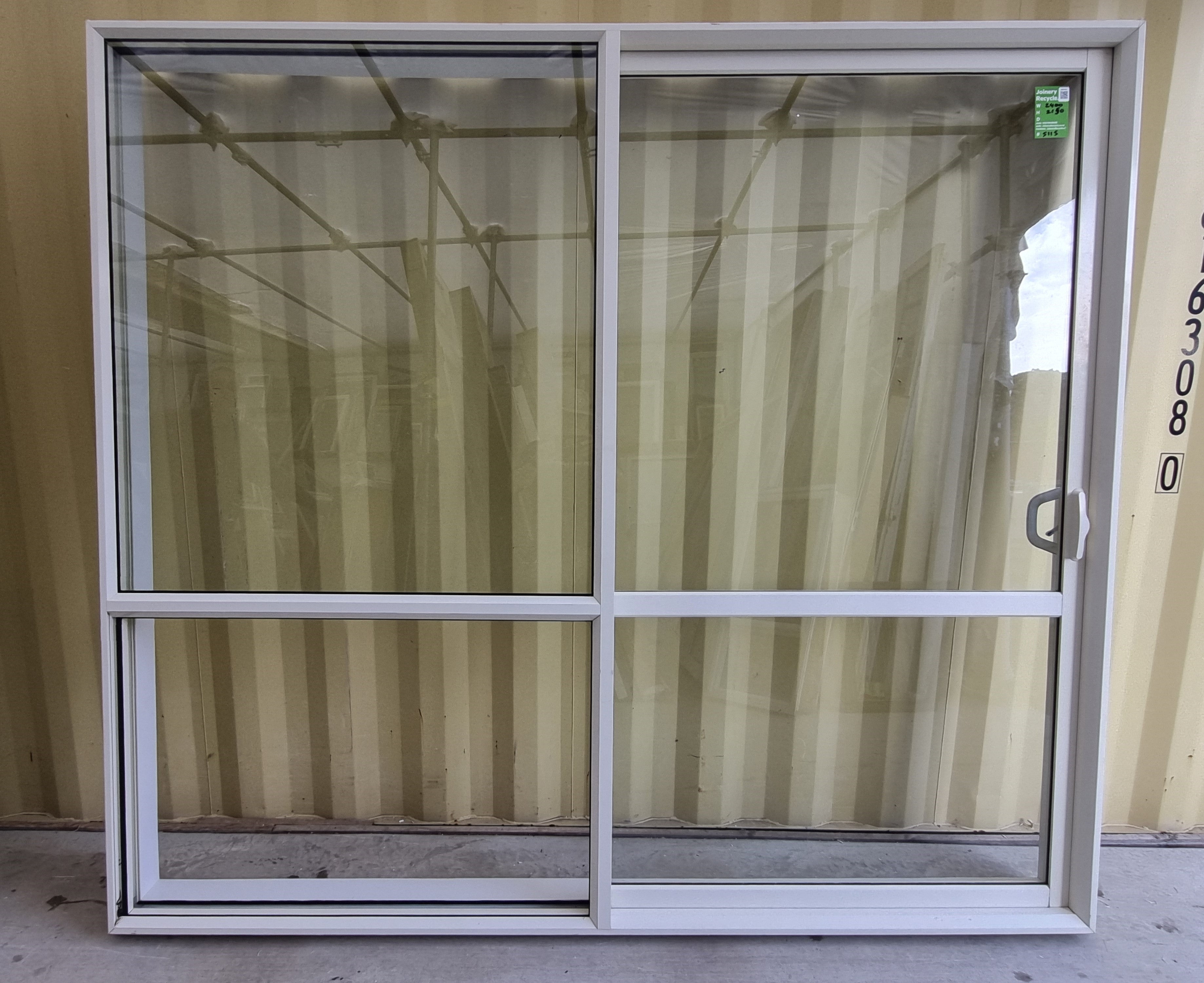 RANCH SLIDER  Offwhite / Cream 2400 W x  2150 H [#5115 SF] Joinery Recycle