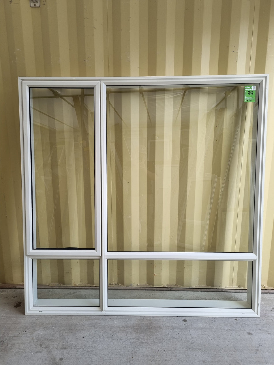 Aluminium Window Offwhite / Cream 1800 W  x 1800 H [#5116  SF] Joinery Recycle