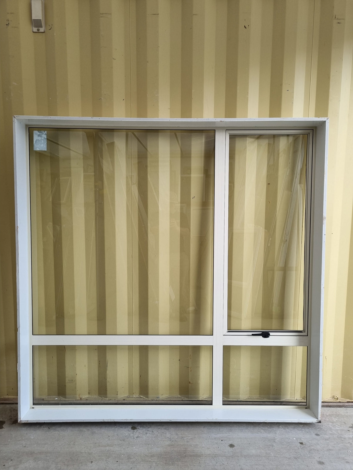 Aluminium Window Offwhite / Cream 1800 W  x 1800 H [#5116  SF] Joinery Recycle