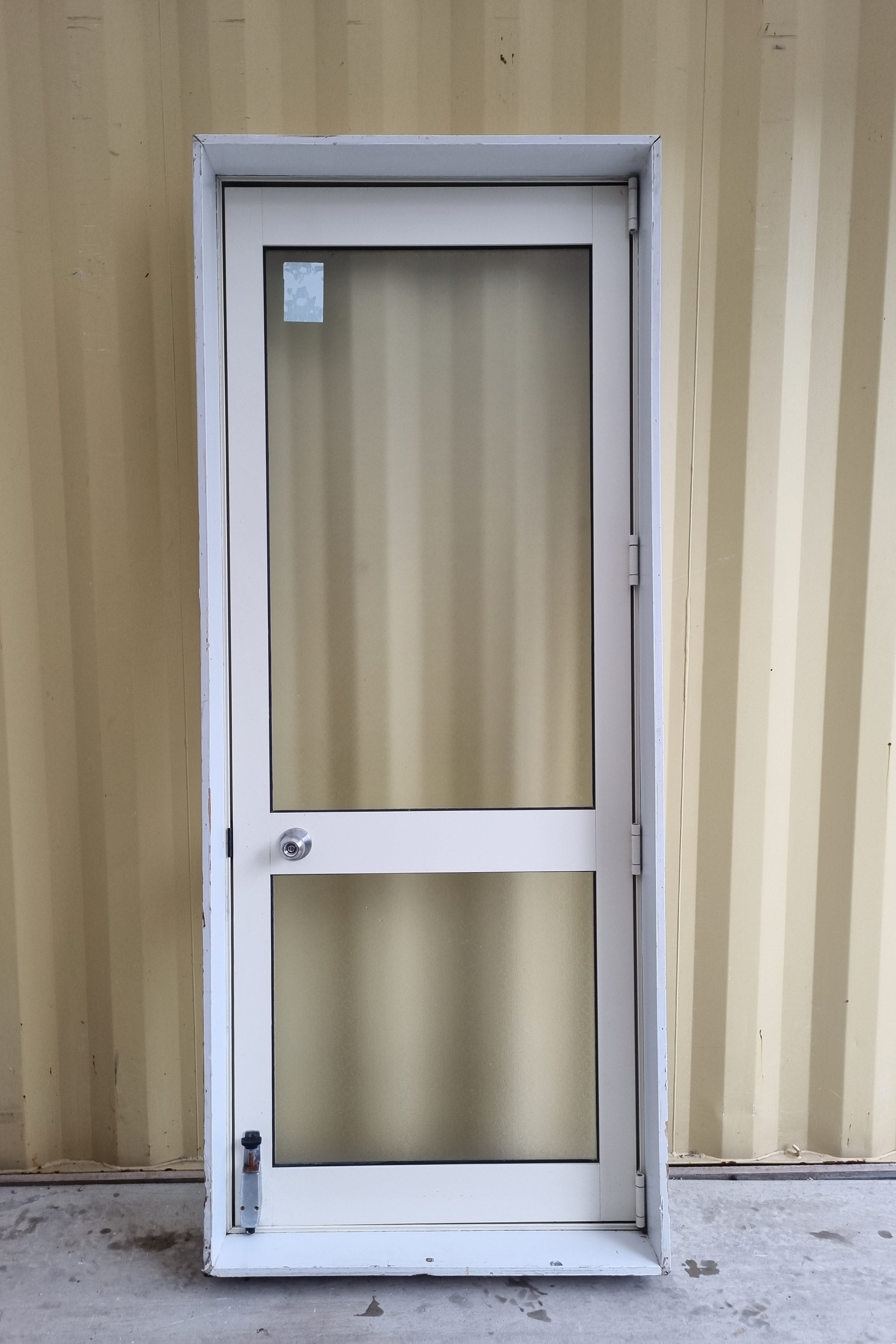 Aluminium & Glass Single Door 880 W x 2150 H  [#5132 SF] Joinery Recycle