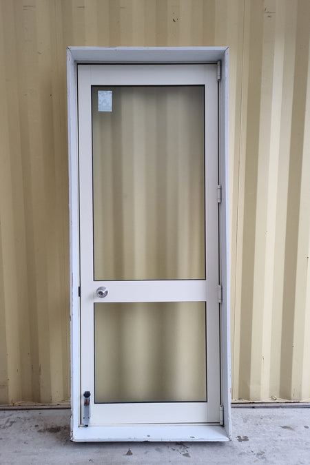 Aluminium & Glass Single Door 880 W x 2150 H  [#5132 SF] Joinery Recycle