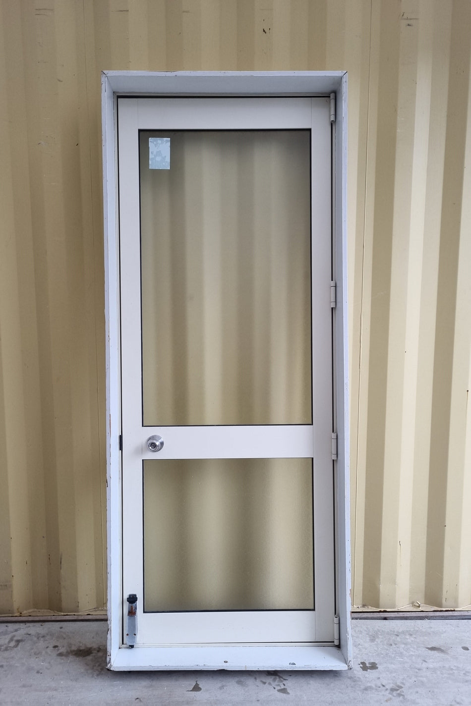 Aluminium & Glass Single Door 880 W x 2150 H  [#5132 SF] Joinery Recycle
