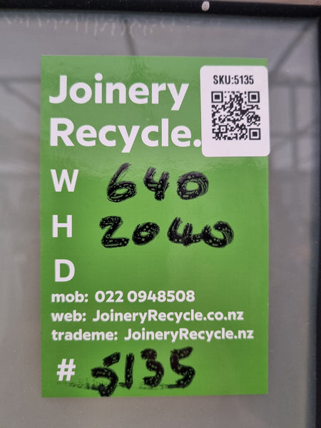 Aluminium Window White  640 W  x  2040 H  [#5135] Joinery Recycle