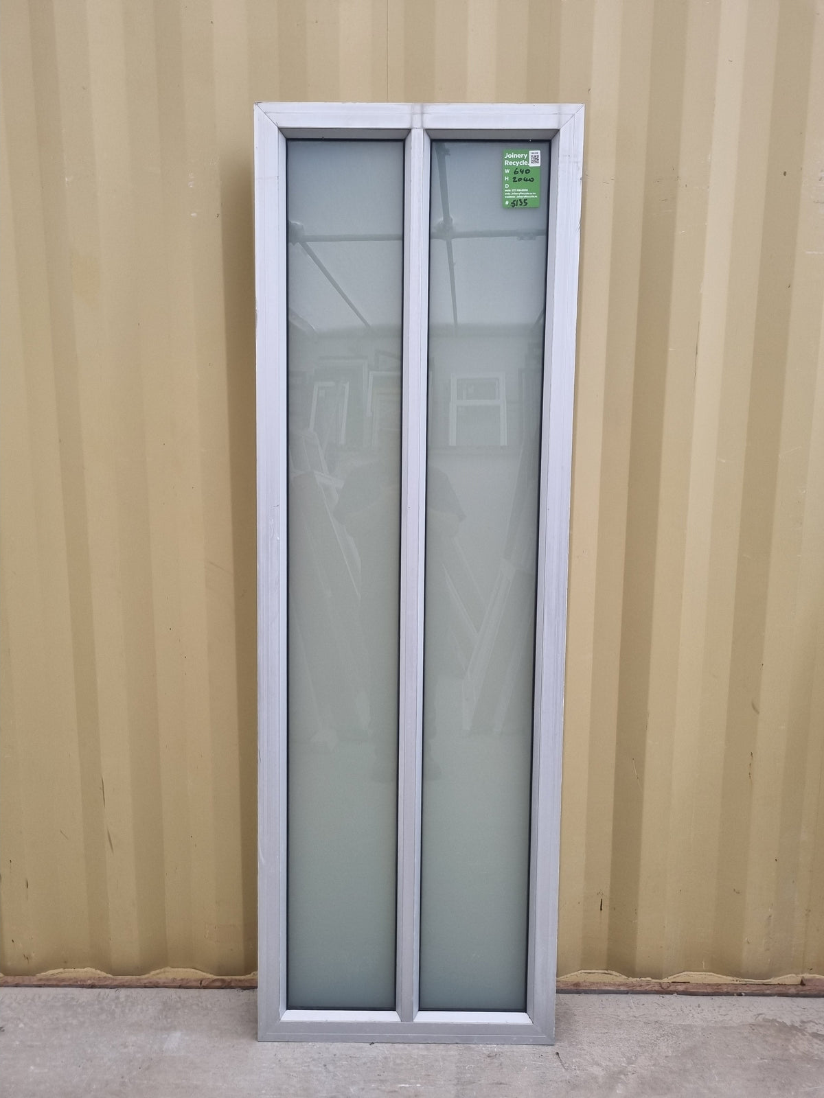 Aluminium Window White  640 W  x  2040 H  [#5135] Joinery Recycle