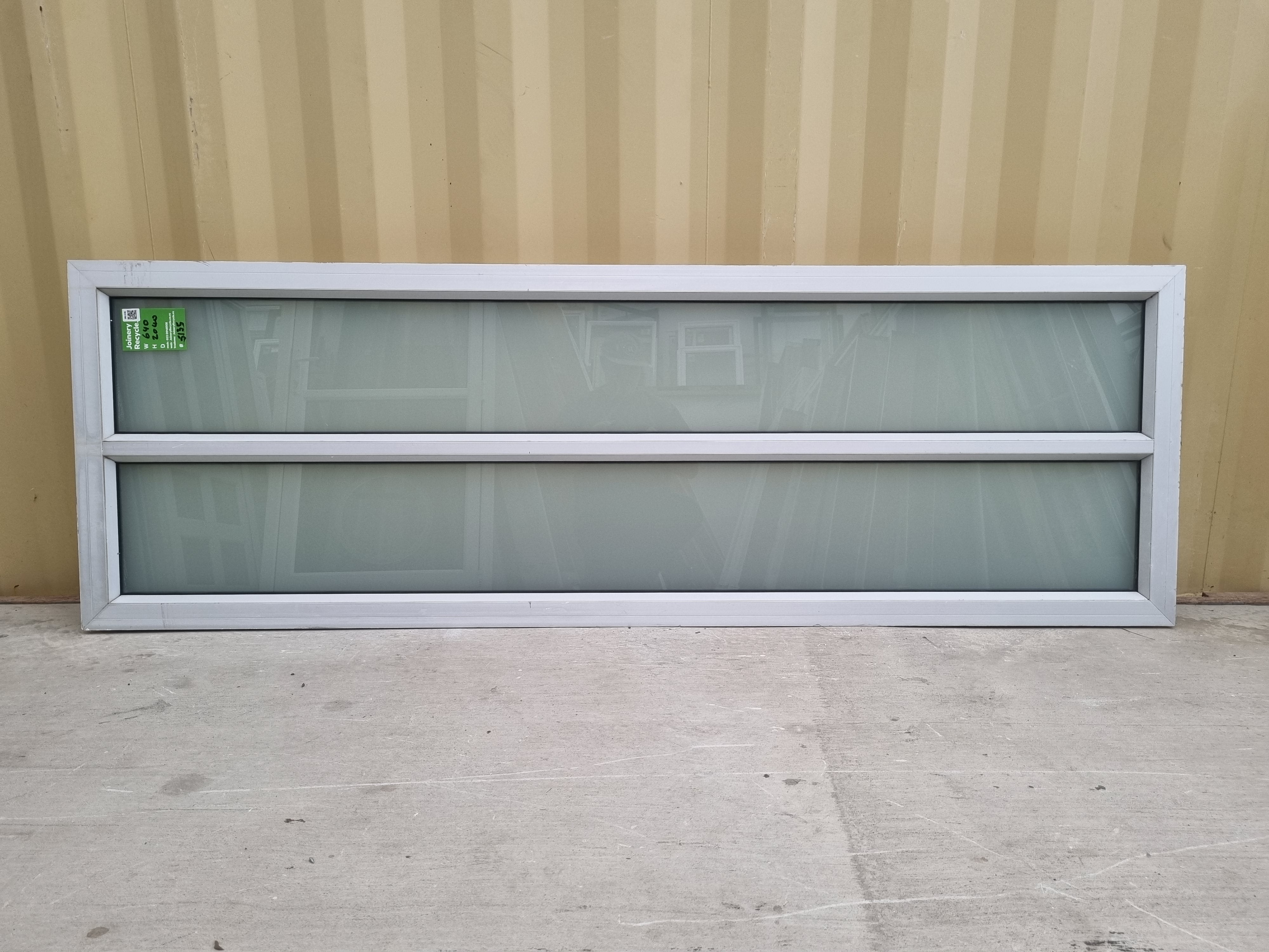 Aluminium Window White  640 W  x  2040 H  [#5135] Joinery Recycle
