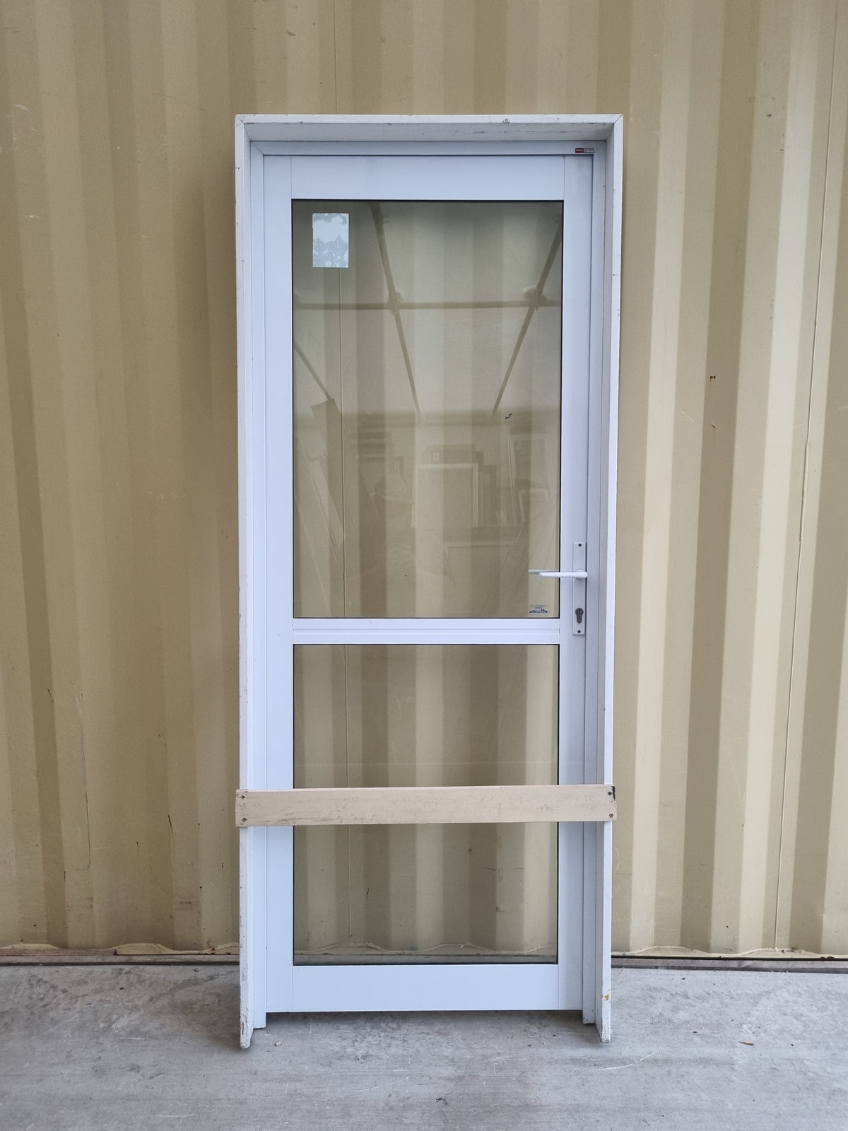Aluminium & Glass Single Door 820 W x 1990 H  [#5140  SF] Joinery Recycle
