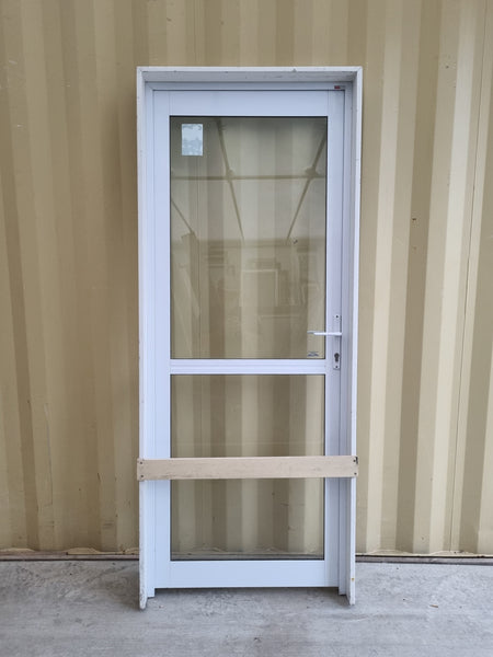 Aluminium & Glass Single Door 820 W x 1990 H  [#5140  SF] Joinery Recycle