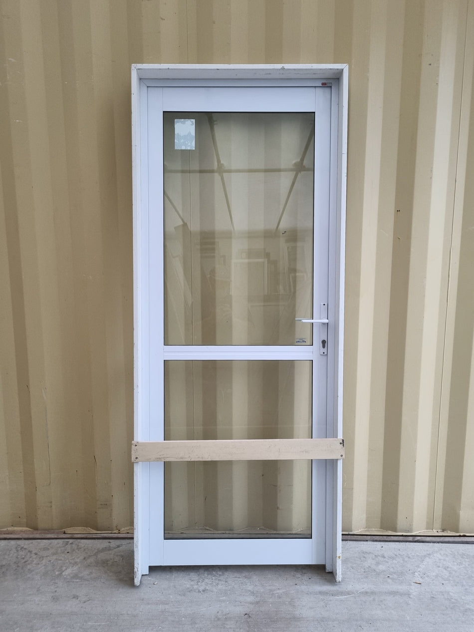 Aluminium & Glass Single Door 820 W x 1990 H  [#5140  SF] Joinery Recycle