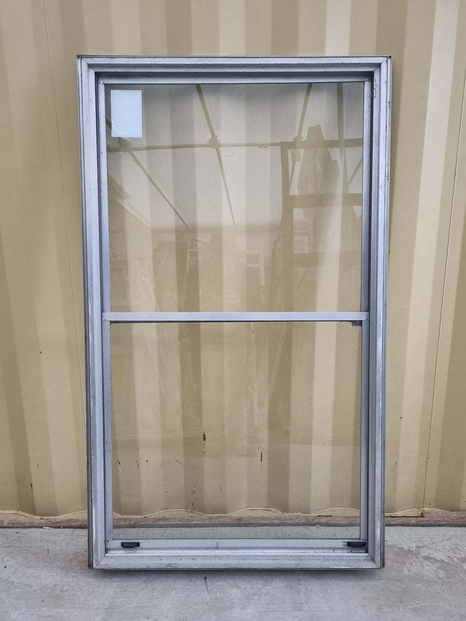 Aluminium Verticle Sliding Window Silver 770 W  x  1330 H [#4722] Joinery Recycle