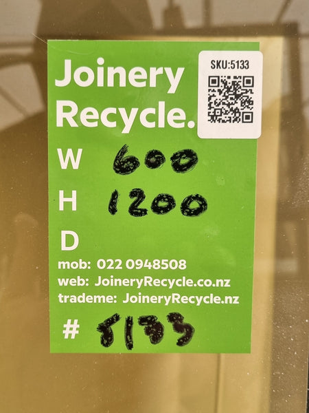Aluminium Window White  600 W  x  1200 H  [#5133 SF] Joinery Recycle