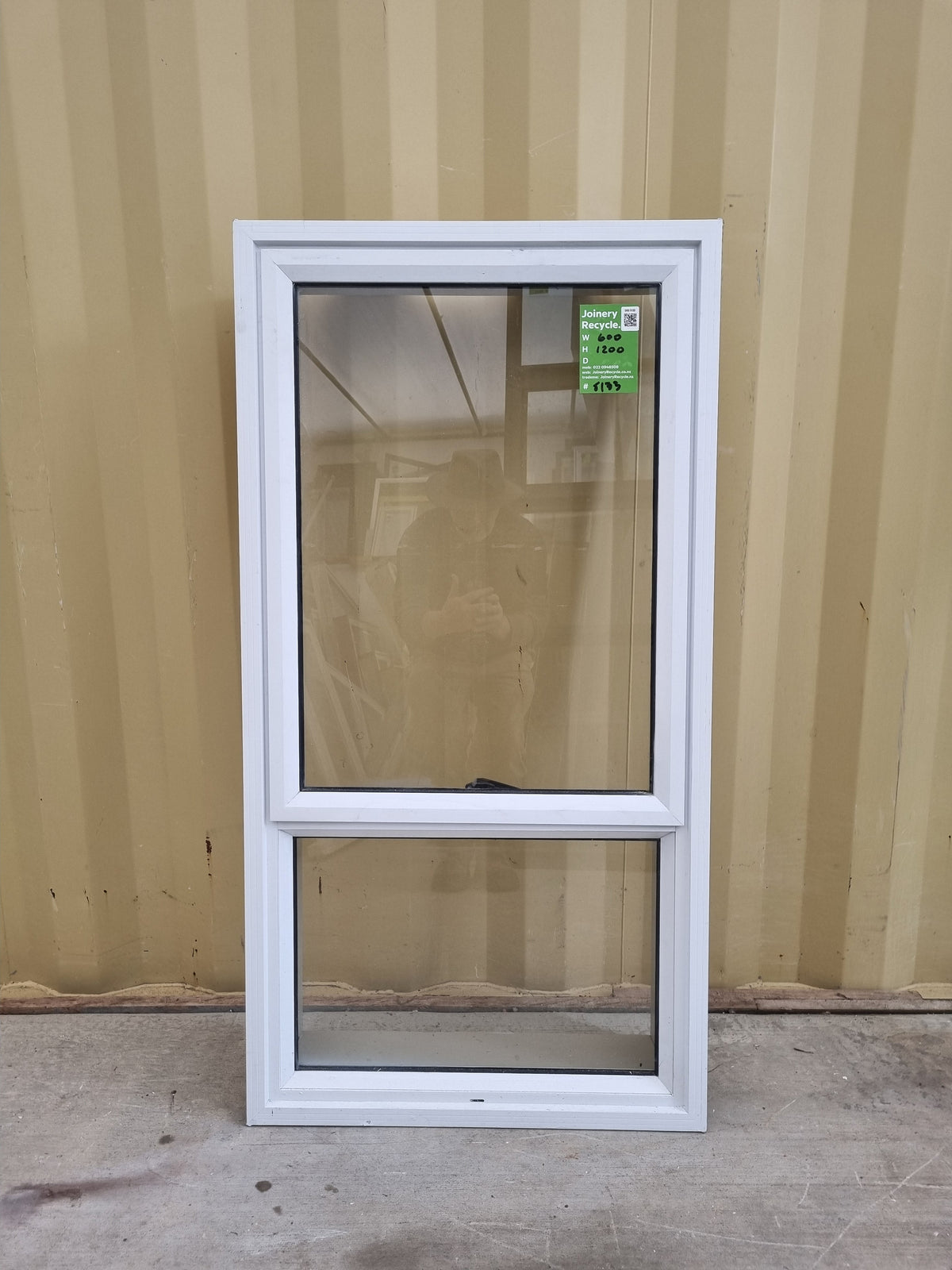 Aluminium Window White  600 W  x  1200 H  [#5133 SF] Joinery Recycle