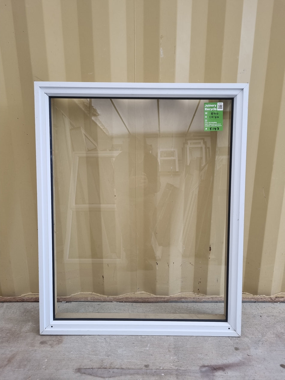 Aluminium Picture Window White  840 W  x 1040 H  [#5147] Joinery Recycle