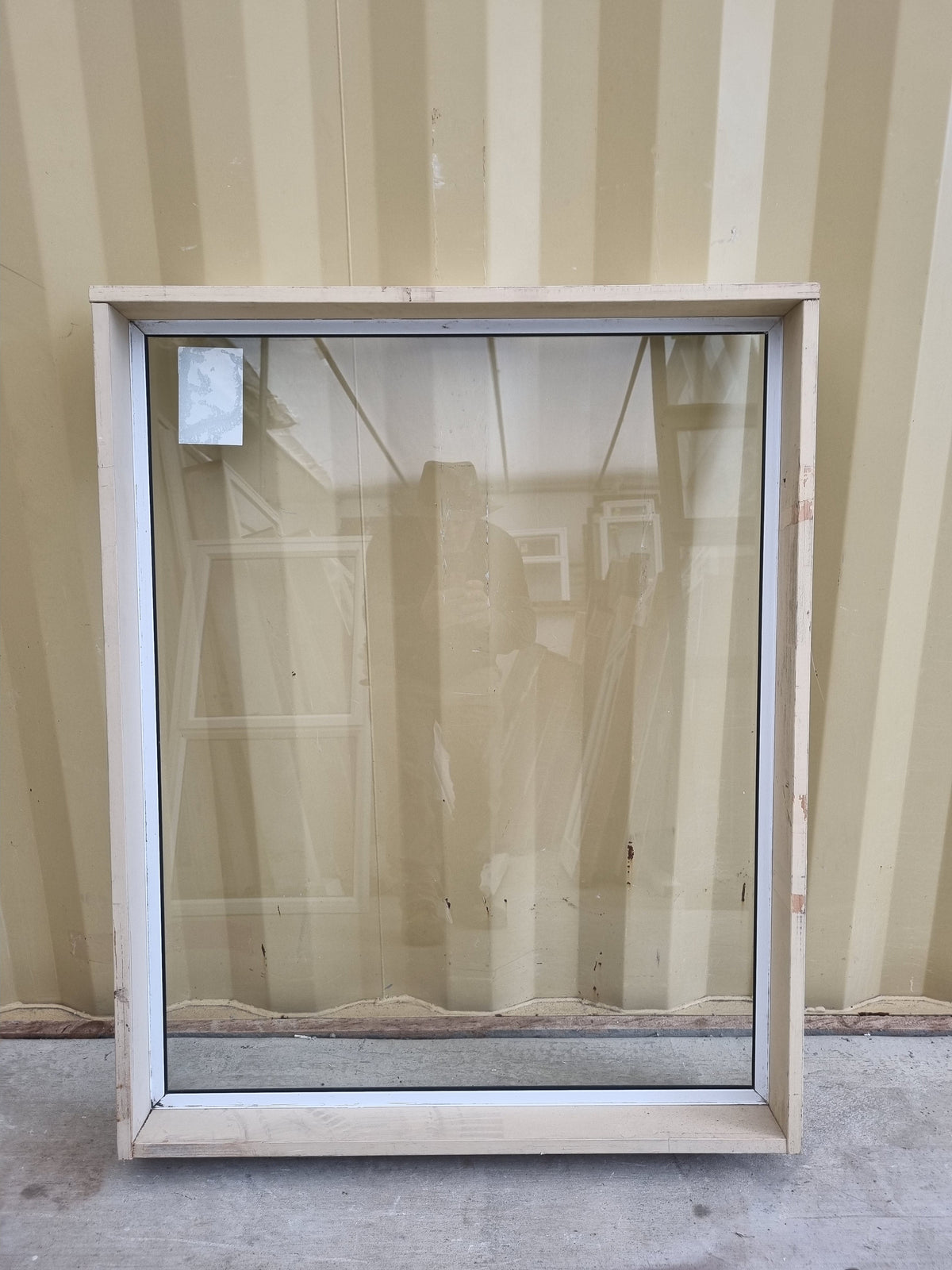 Aluminium Picture Window White  840 W  x 1040 H  [#5147] Joinery Recycle