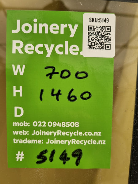 Aluminium Window White  700 W  x  1460 H  [#5149] Joinery Recycle