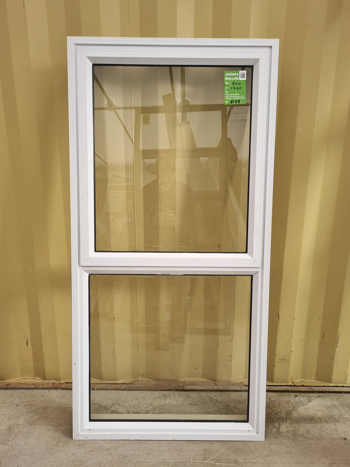 Aluminium Window White  700 W  x  1460 H  [#5149] Joinery Recycle