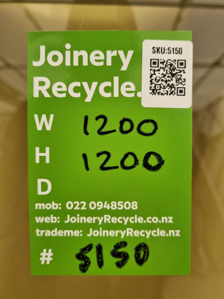 Aluminium Window Silver  1200 W  x 1200 H [#5150] Joinery Recycle