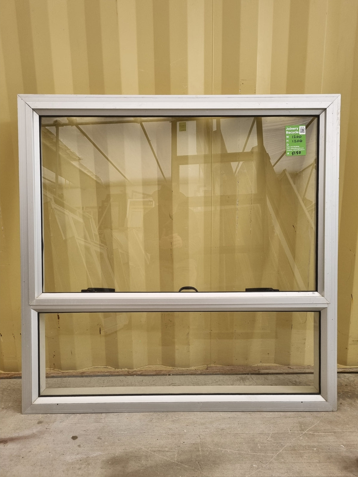 Aluminium Window Silver  1200 W  x 1200 H [#5150] Joinery Recycle